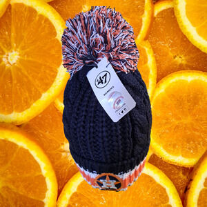 New‎ 47 Idaho State Bangles Tigers Orange and Black Pom Pom Knit Hat